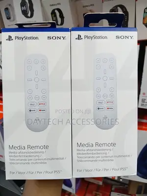 This Is an Official Sony Playstation 5 Media Remote in White.