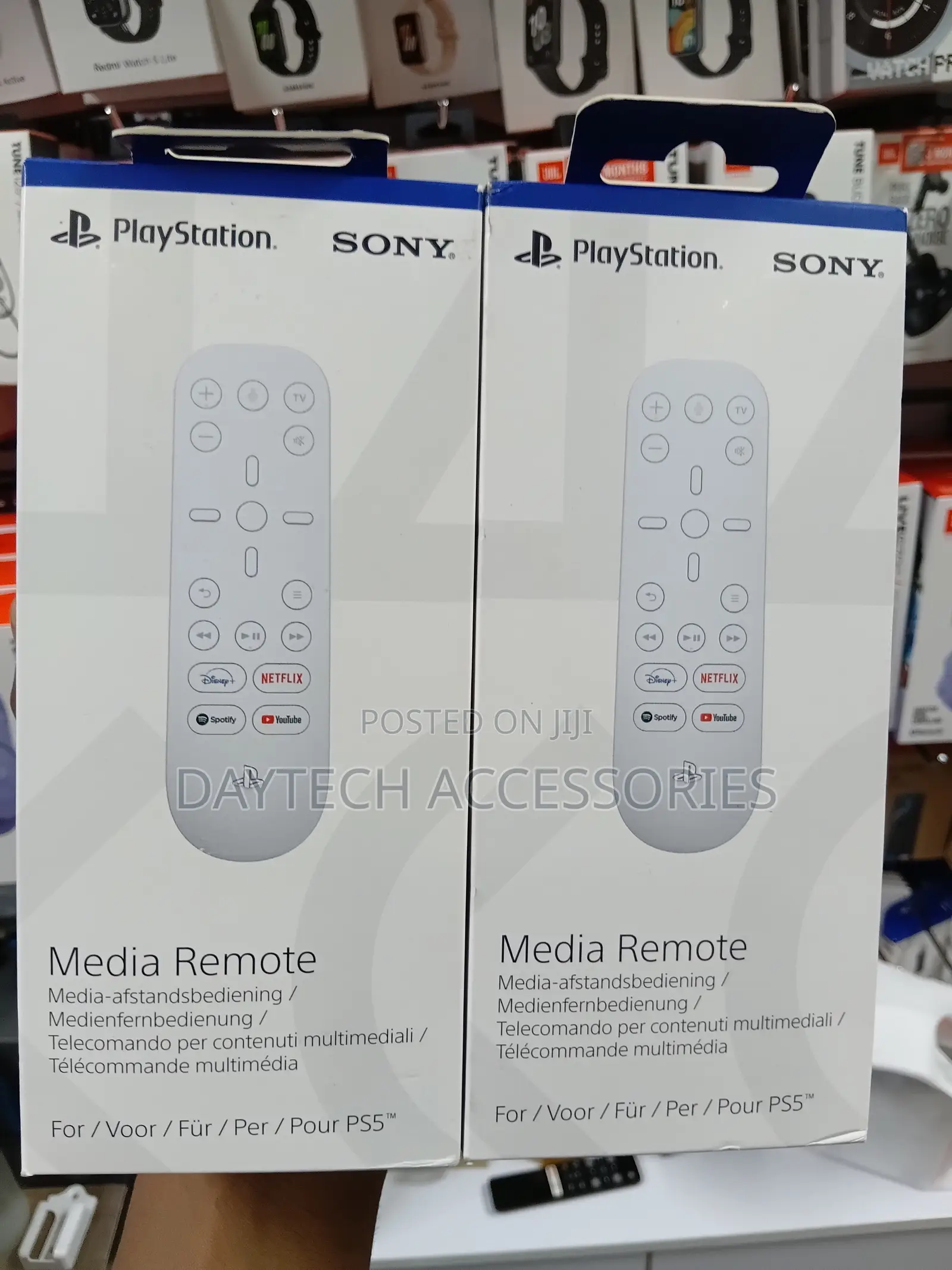 This Is an Official Sony Playstation 5 Media Remote in White.