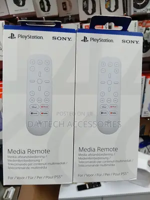This Is an Official Sony Playstation 5 Media Remote in White.