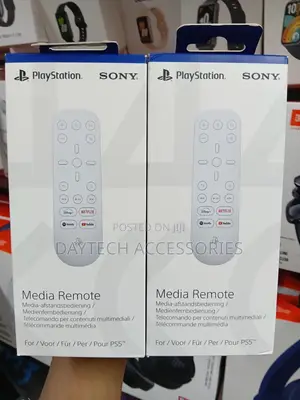 This Is an Official Sony Playstation 5 Media Remote in White.