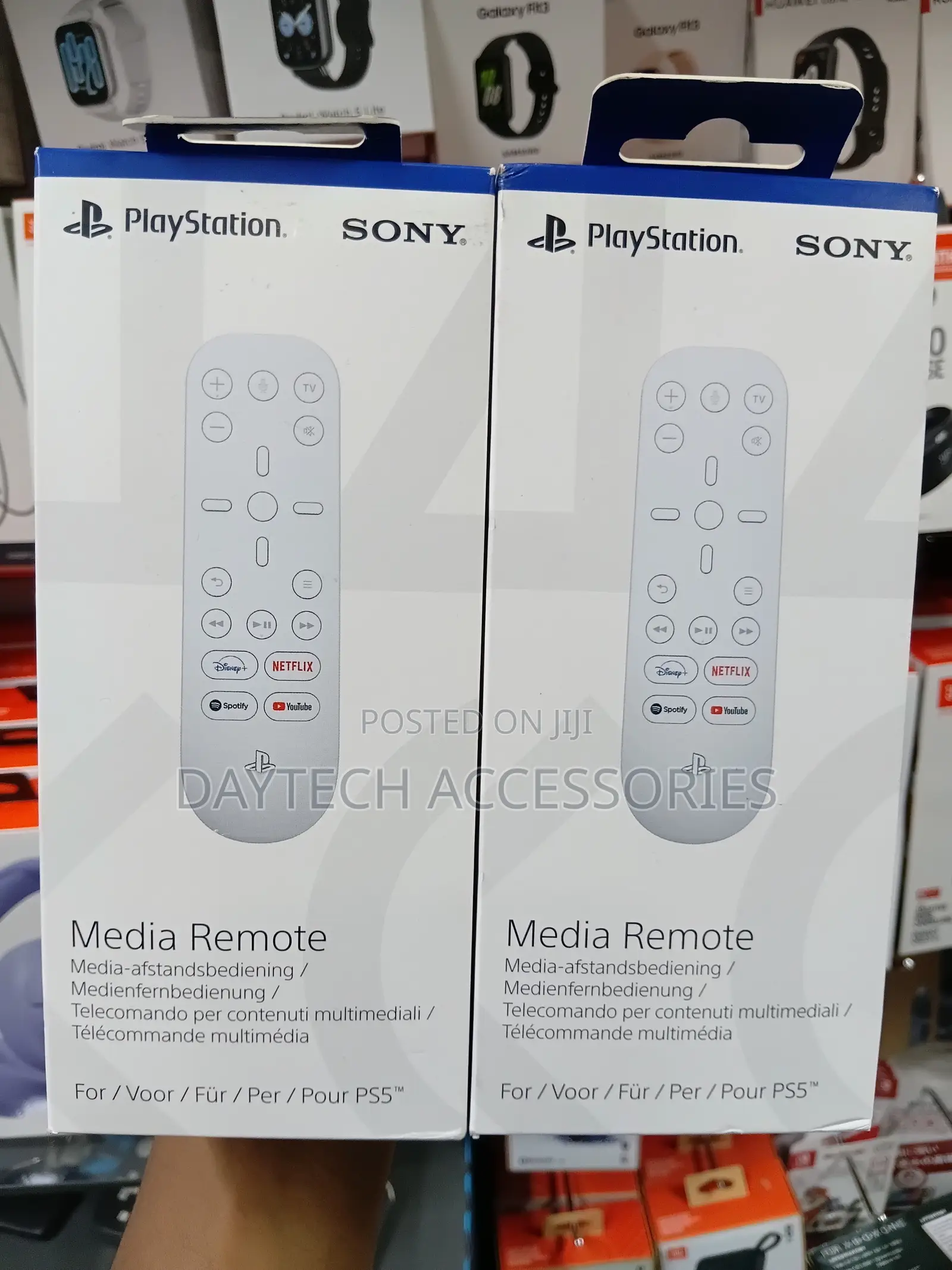 This Is an Official Sony Playstation 5 Media Remote in White.