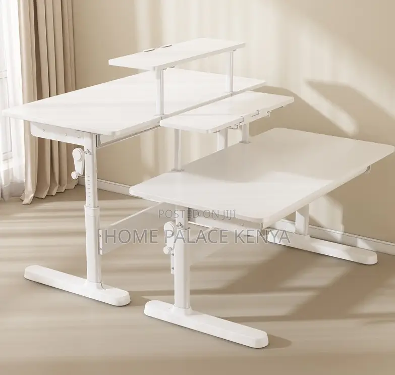 Workstation: Height Adjustable Home Table With Monitor Stand