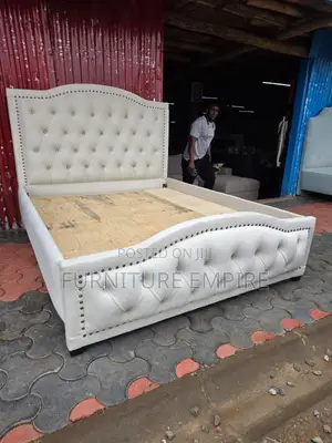 6 by 6 Grey Chester Bed Tufted Upholstered Frame