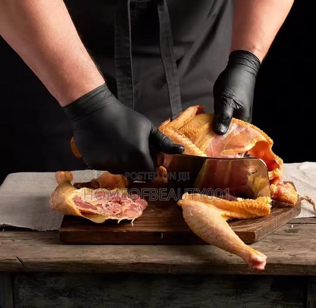Food Grade Disposable Black Kitchen Gloves.