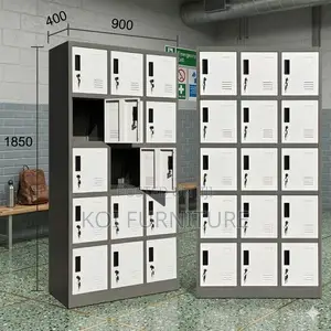 Office Cabinet; Fifteen Steel Office Filing Cabinet