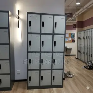 Office Cabinet; Fifteen Steel Office Filing Cabinet
