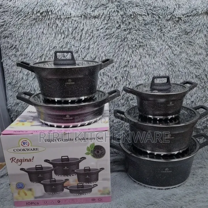 10 Pieces Granite Cookware Set
