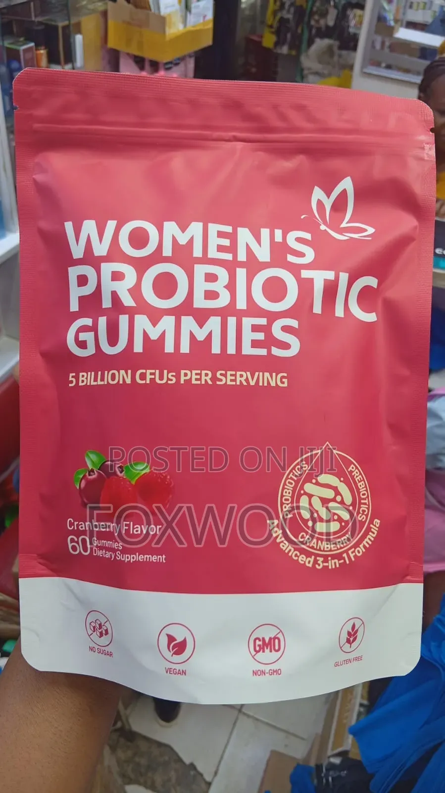 Wins Town Women's Probiotic Gummies in Cranberry Flavor.