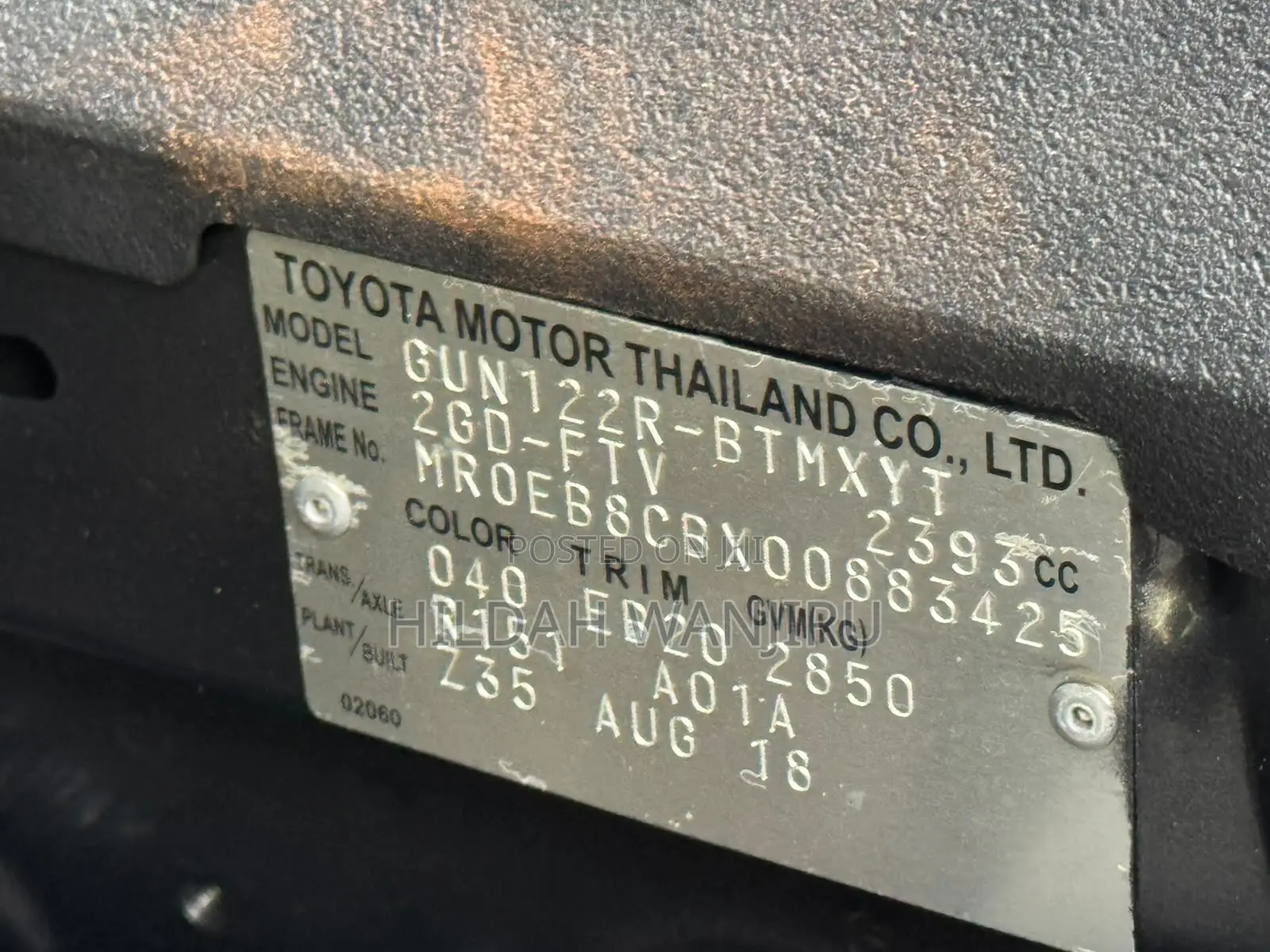Toyota Hilux 2019 Gray