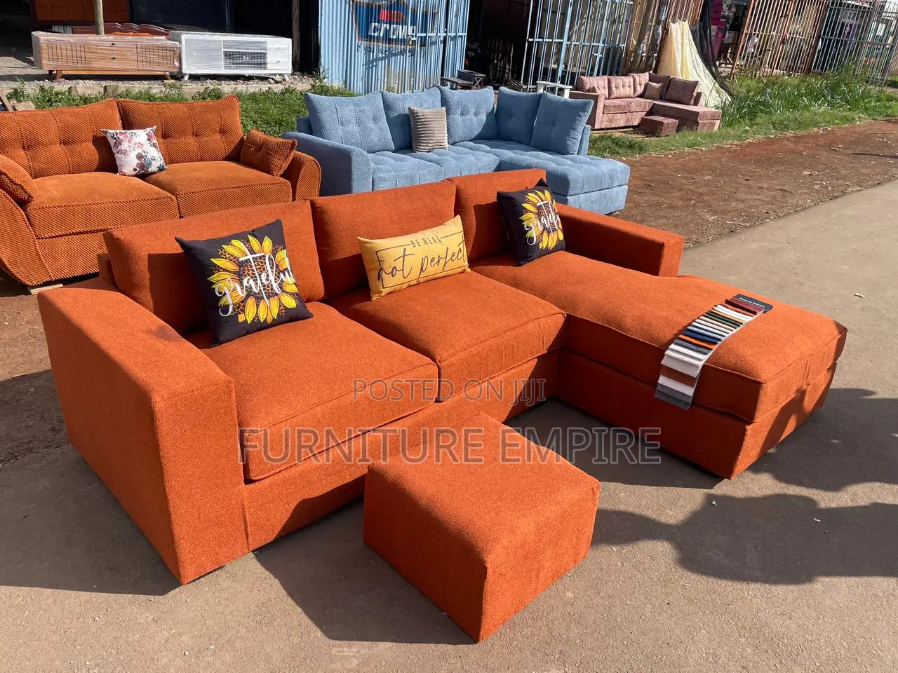 6 Seater L-Shaped Sofa With Foot Rest