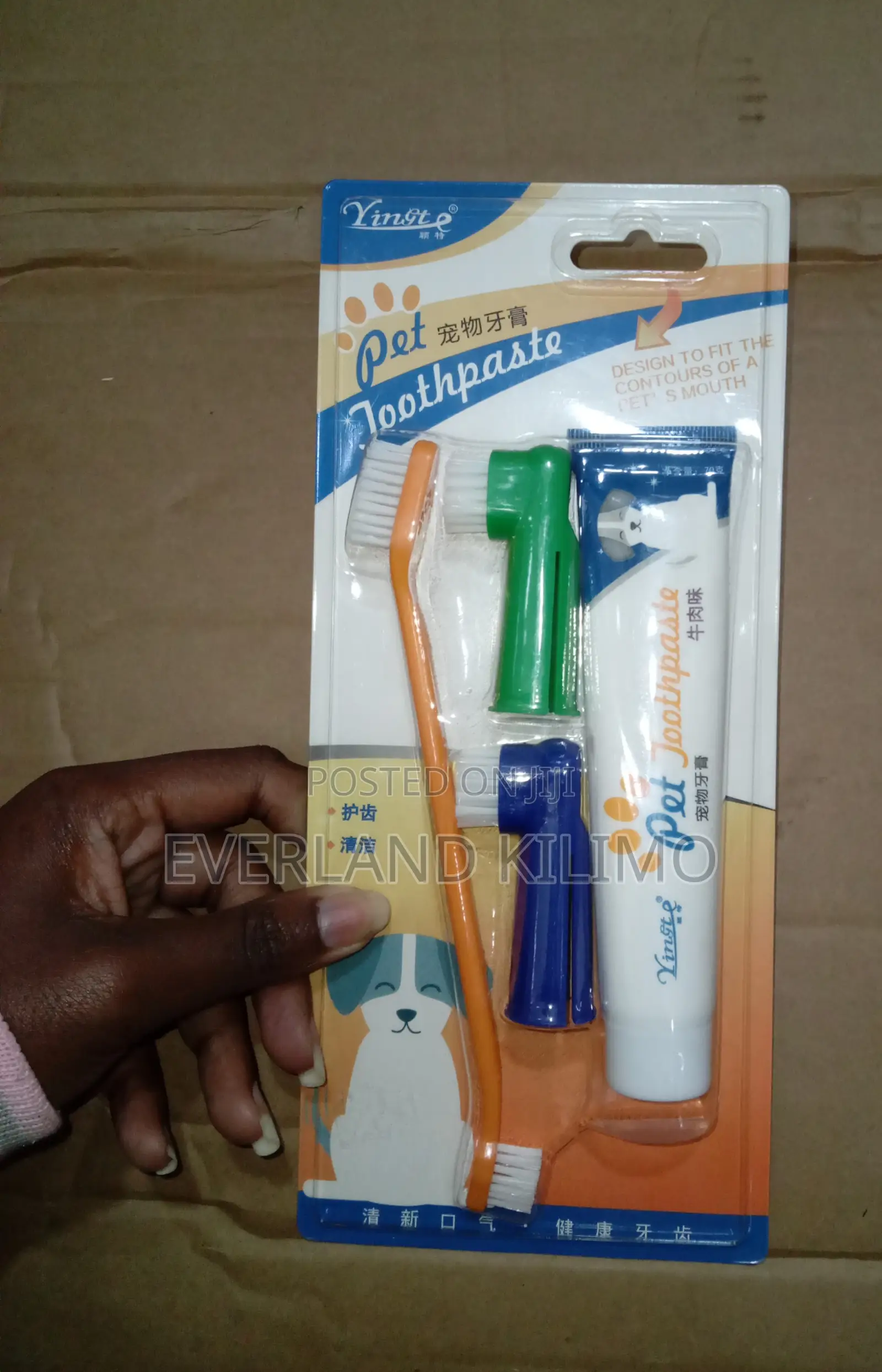 Dog Toothpaste and Double-Sided Toothbrush Oral Dental Care Kit