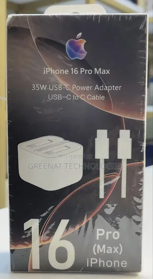iPhone 16 Pro Max 35w Usb Power Adapter Usb-C to Lightning Cable