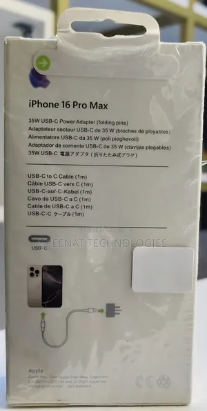 iPhone 16 Pro Max 35w Usb Power Adapter Usb-C to Lightning Cable