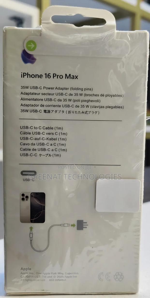 iPhone 16 Pro Max 35w Usb Power Adapter Usb-C to Lightning Cable - thumbnail 2