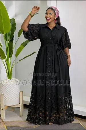 Tamara Maxi Black Dress With Sleeves