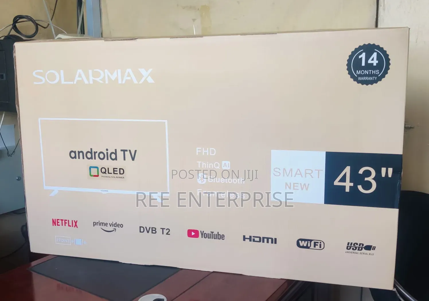 43inch Smart Tv Qled Solarmax Tv