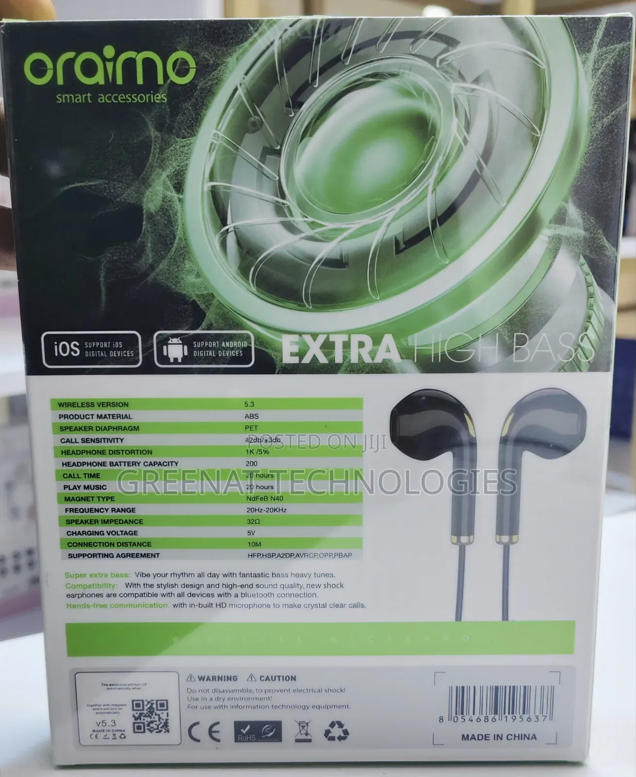 Oraimo M17 Neckband Sports Earphones