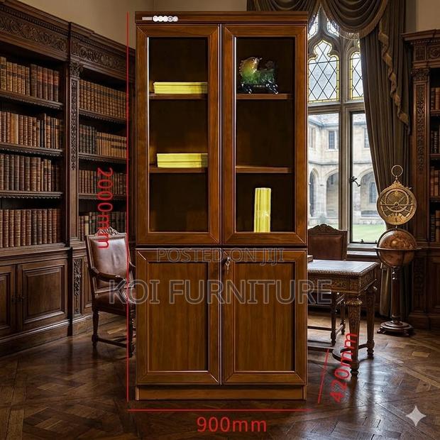 Office Cabinet; Mahogany Executive Cabinet With Two Doors - thumbnail 5