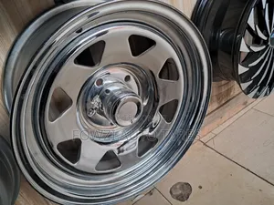 Rim 15 Chrom Silver/ White 5holes