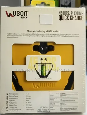 Ubon Quick Charge Cl-50 Enc Wireless Neckband