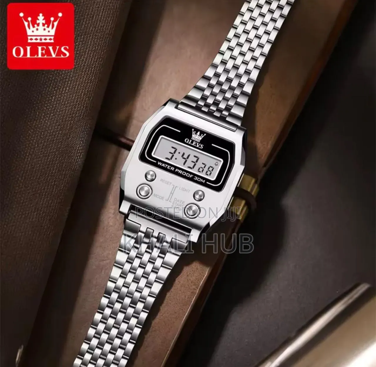 Olevs Digital Stainless Steel Watch 1113