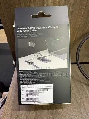 Ecoflow Rapid 65w Gan Charger With 100w Cable