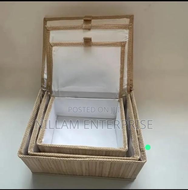 3in1 Organising Wicker Baskets With Cover* - thumbnail 4