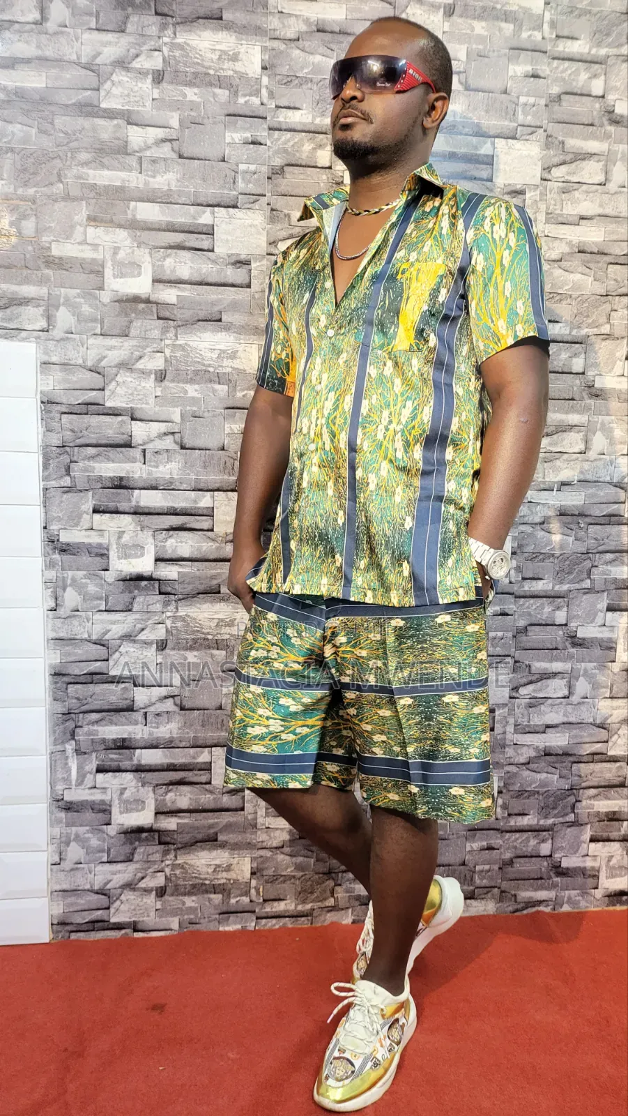 Silk Short and Shirt Set for Men