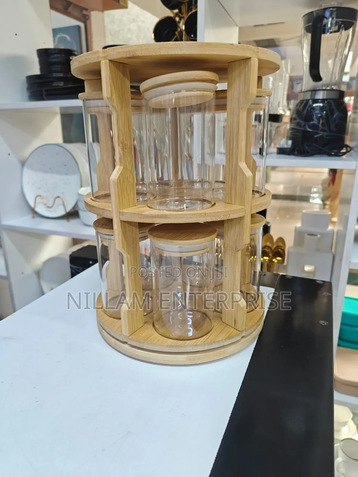 Rotating Spice Bamboo Tabletop Rack*