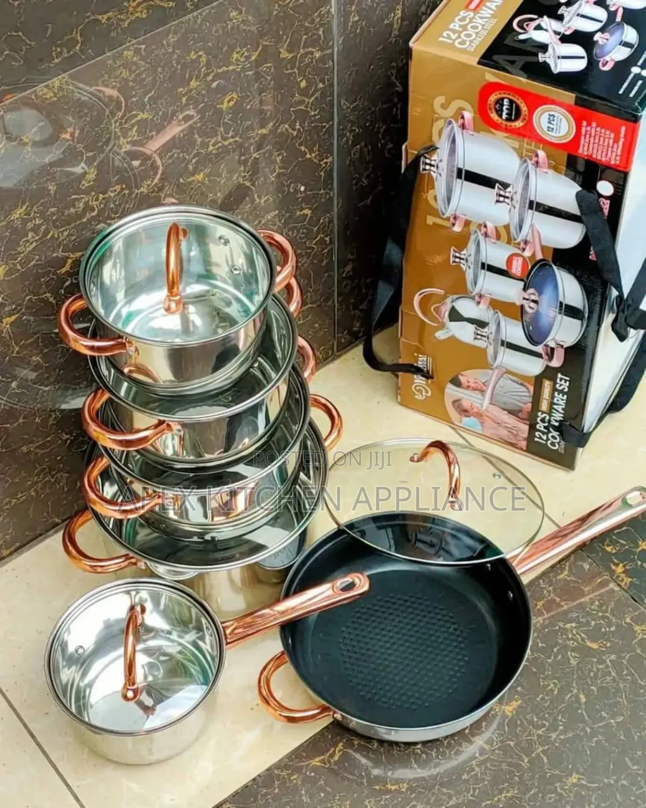 Rose Gold Cookware Set