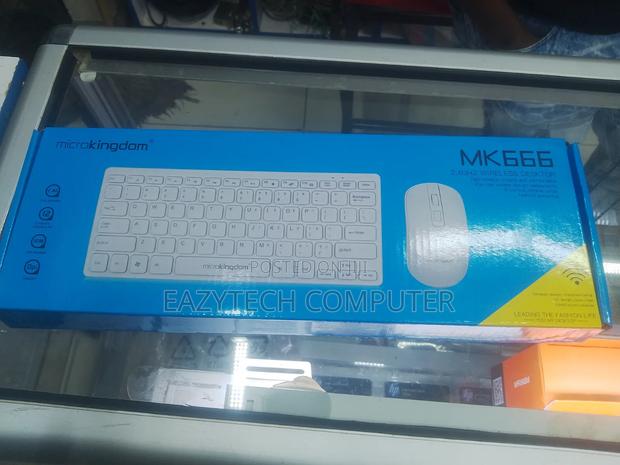 Microkingdom White Wireless Keyboard With Mouse