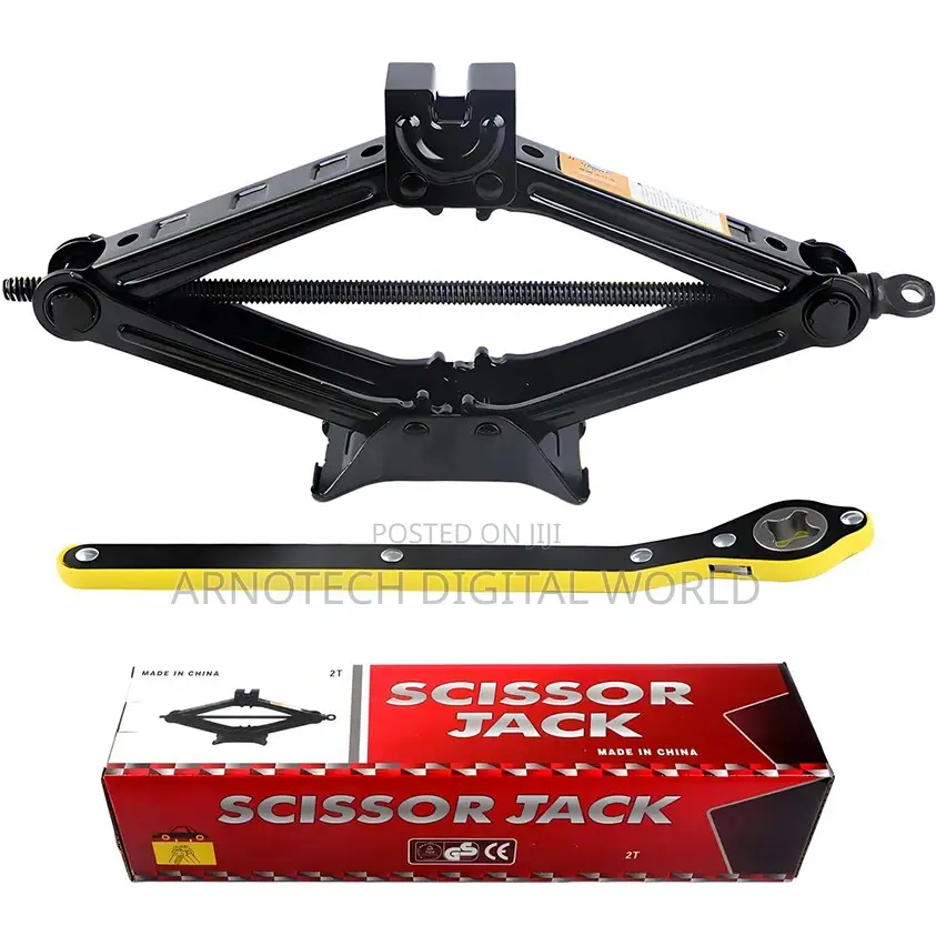 2 Ton Scissor Car Jack With Ratchet Wrench