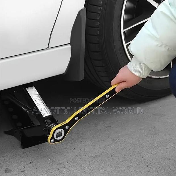 2 Ton Scissor Car Jack With Ratchet Wrench