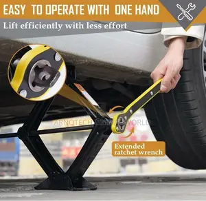 3 Tons Scissor Car Jack With Ratchet Wrench