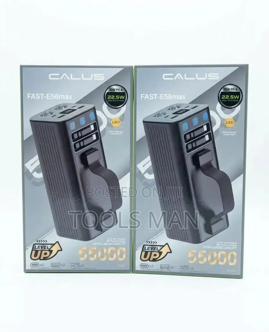 Calus 55000mah Power Bank 22.5w Fast Charging With Led Light.