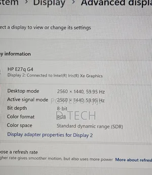 Hp 27inch E27q G4 Display Hdmi,Display Port Refreshrate 60hz