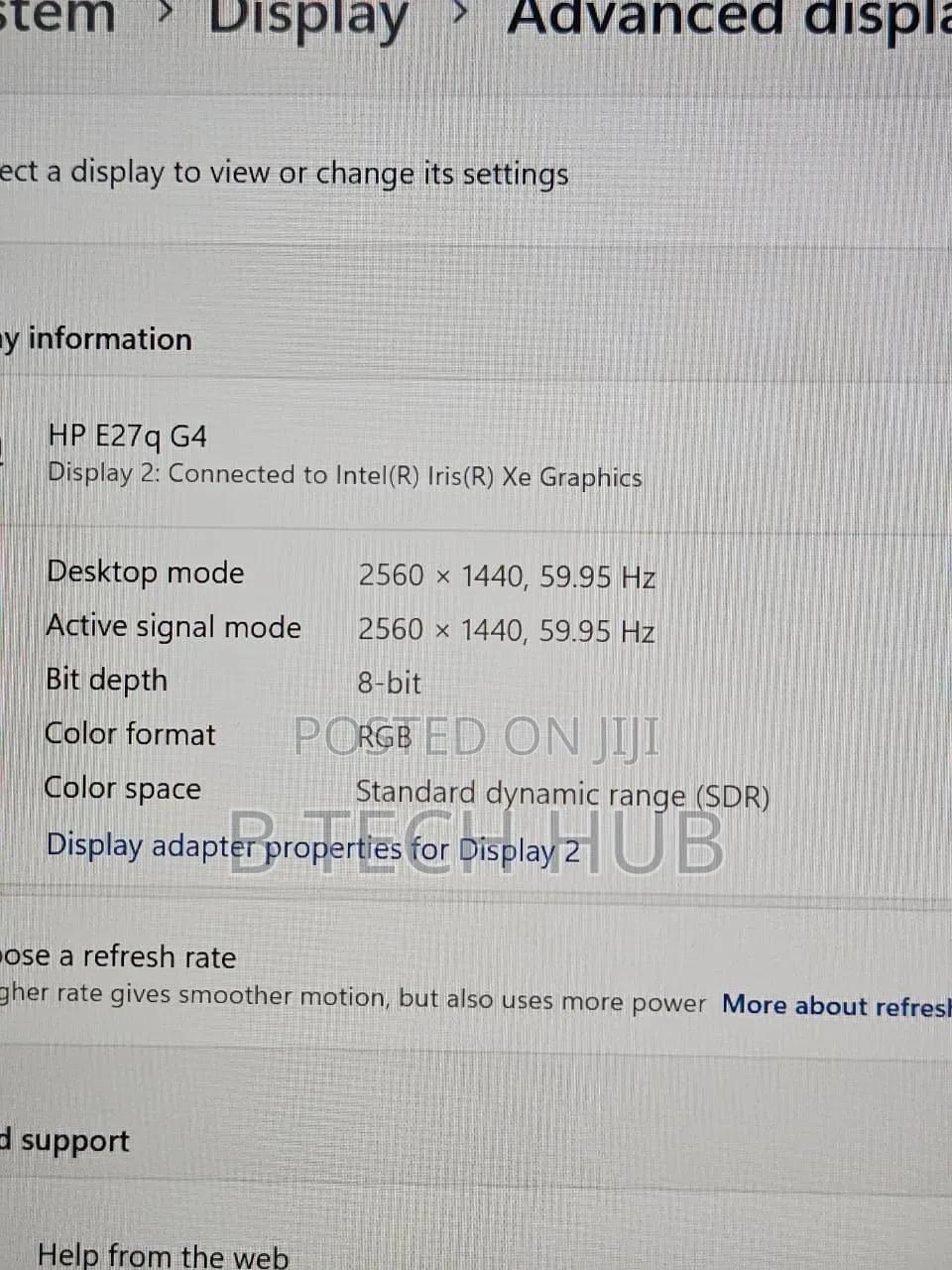 Hp 27inch Monitor