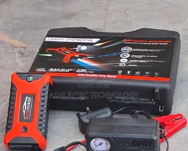 Jump Starter With Air Compressor, Battery Booster Usb Charging