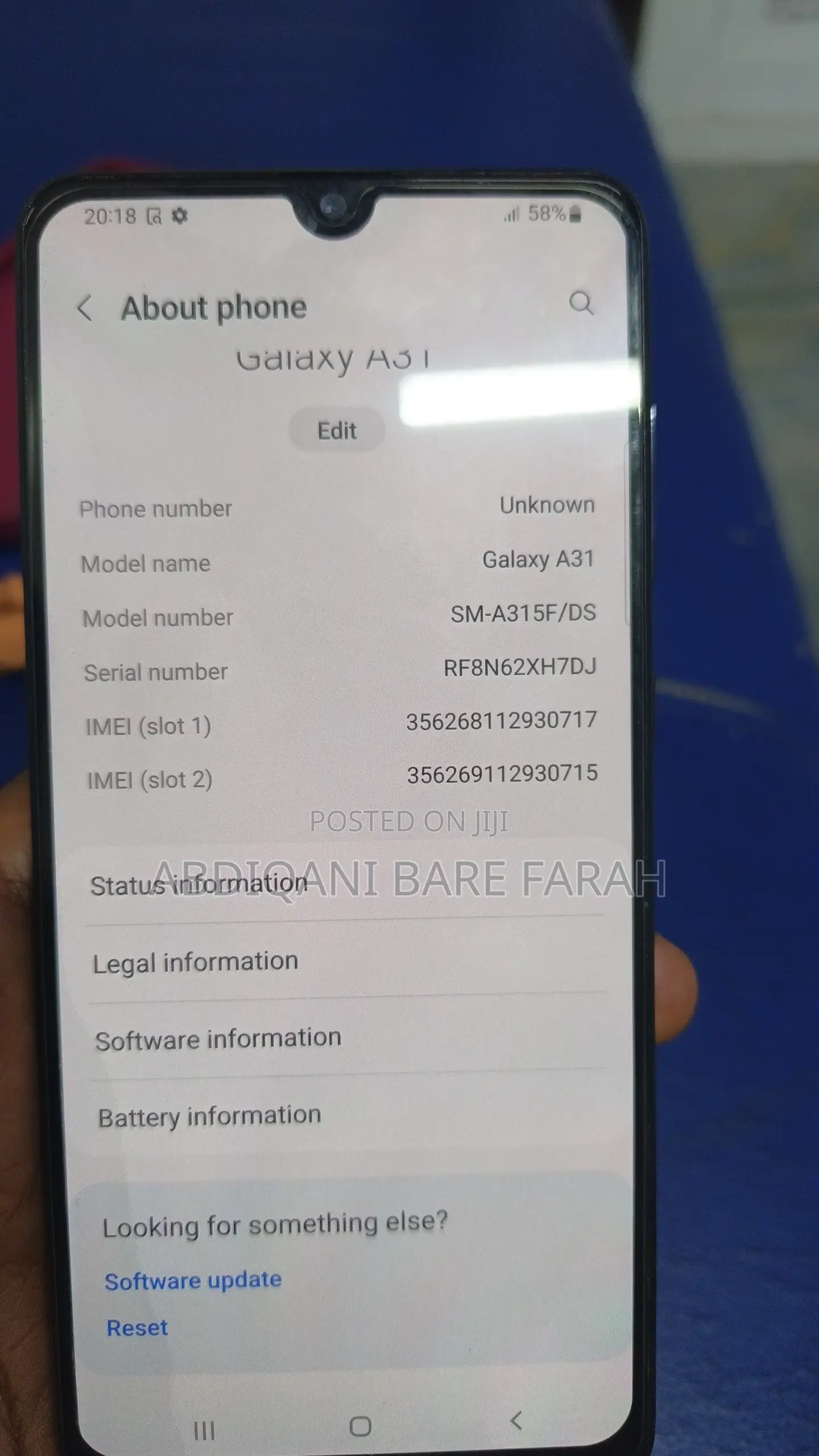 Samsung Galaxy A31 128 GB Blue