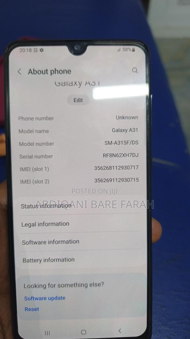 Samsung Galaxy A31 128 GB Blue - thumbnail 2