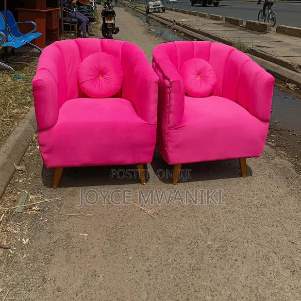 2 Studio Chairs, Pedicure Or Single Sofas, Hot Pink
