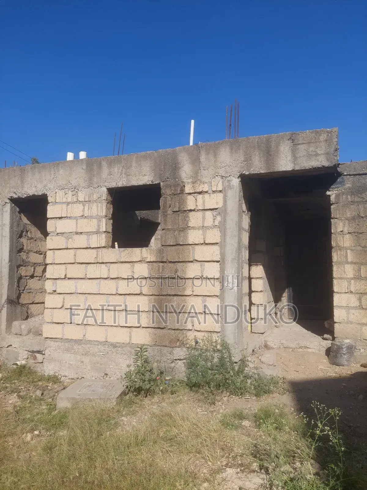 1/8th Residential Plot ,Borehole Unfinished House for Sale , Rangau