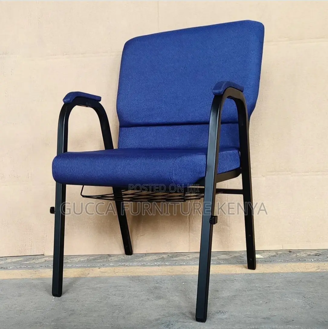Fabric Church Chair With Armrest