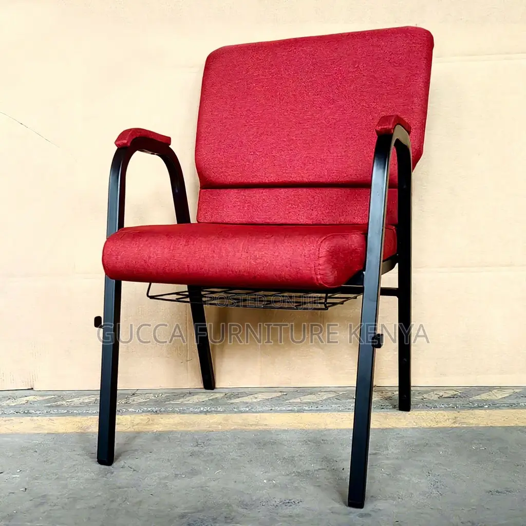 Fabric Church Chair With Armrest
