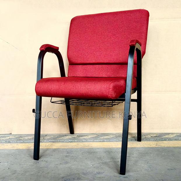 Fabric Church Chair With Armrest - thumbnail 6