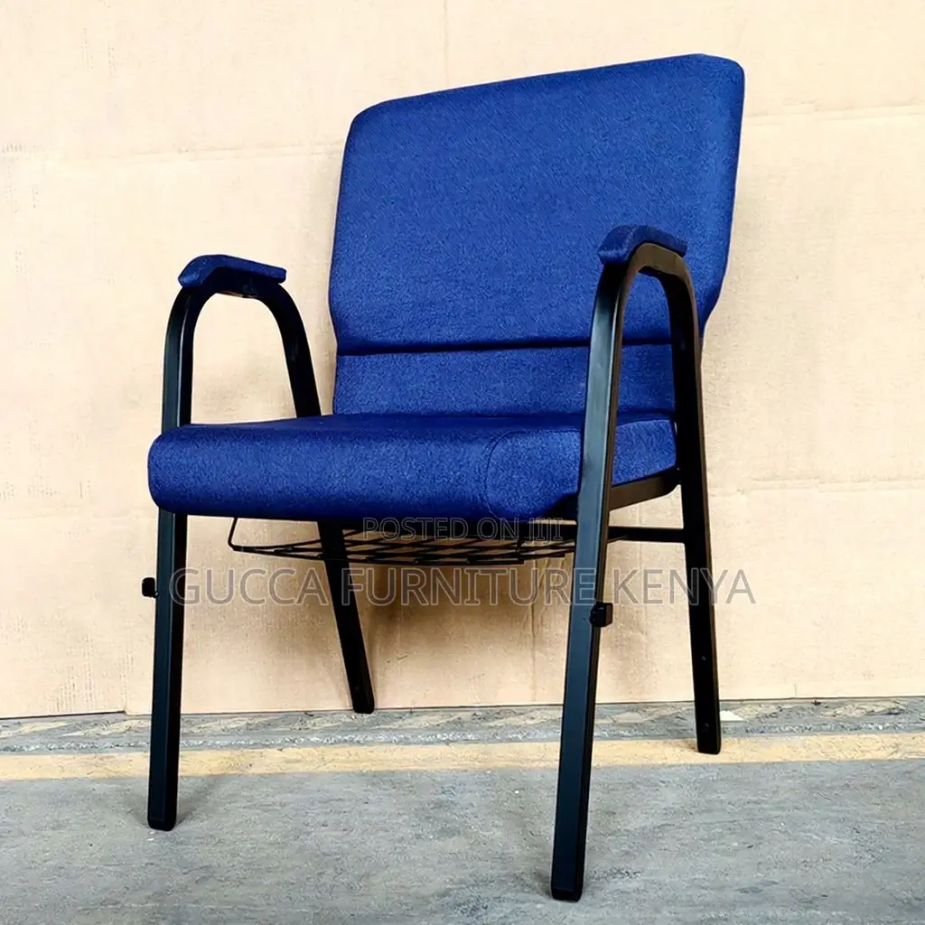 Fabric Church Chair With Armrest