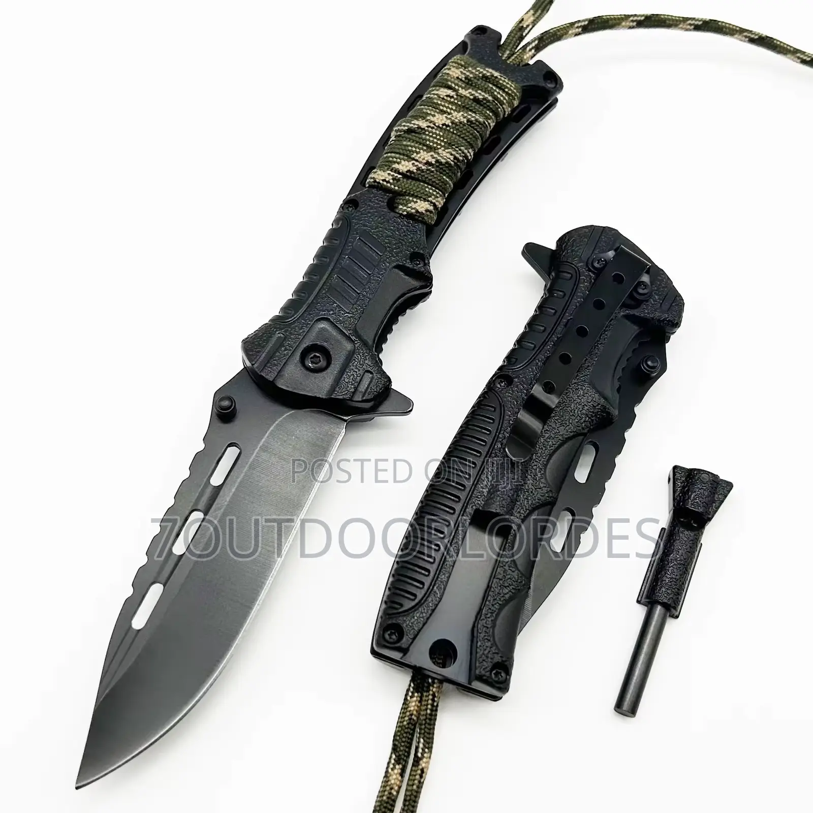 Tactical Survival Knife With Fire Starter