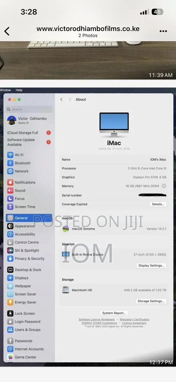 Desktop Computer Apple iMac 16GB Intel Core i5 SSD 1T