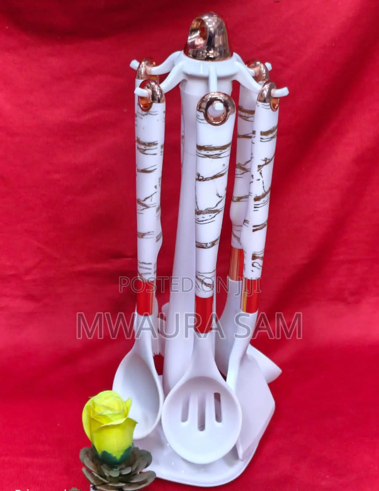 White 7pcs Silicone Spoon Set – Premium Quality!