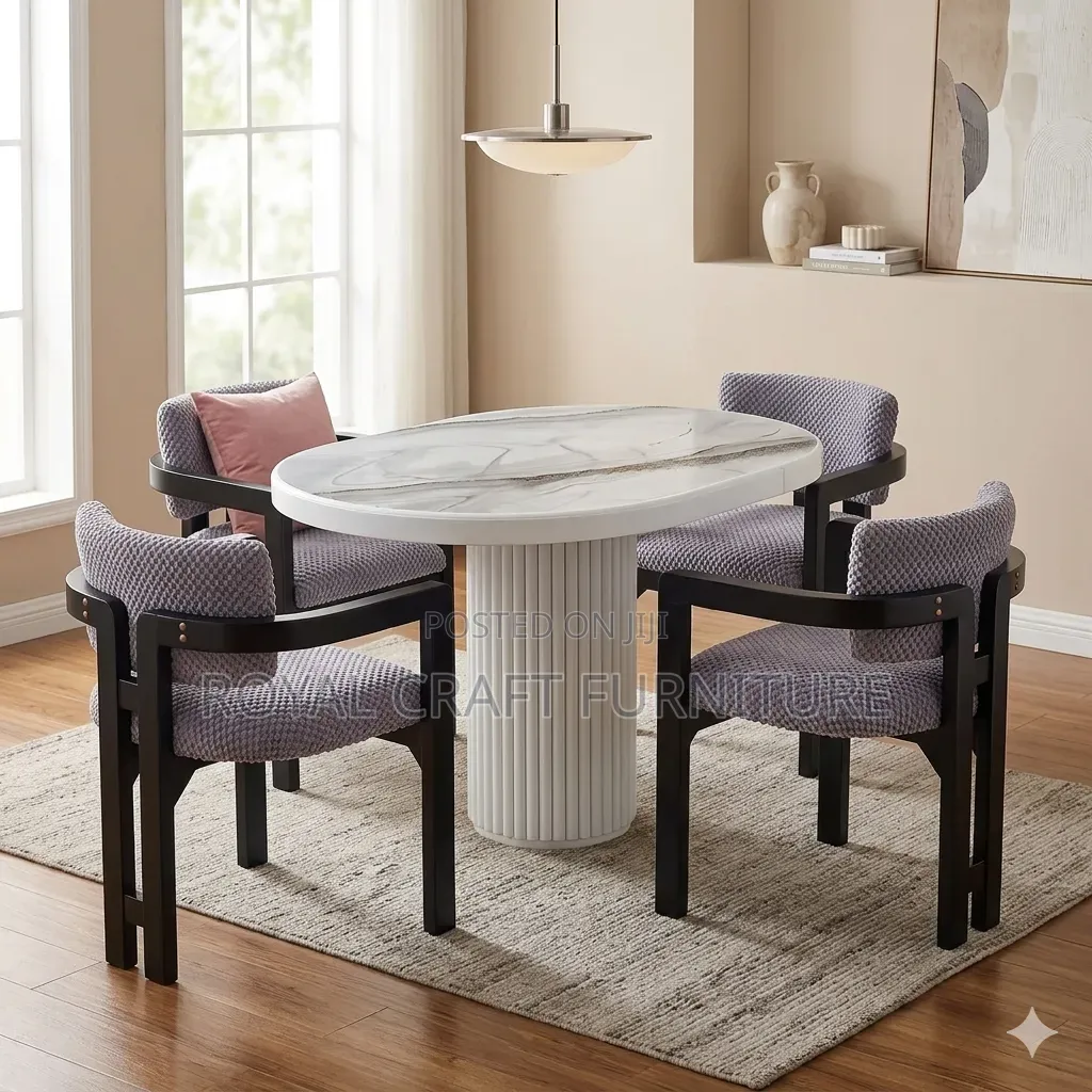Marble Top 4 Seater Dinning Set